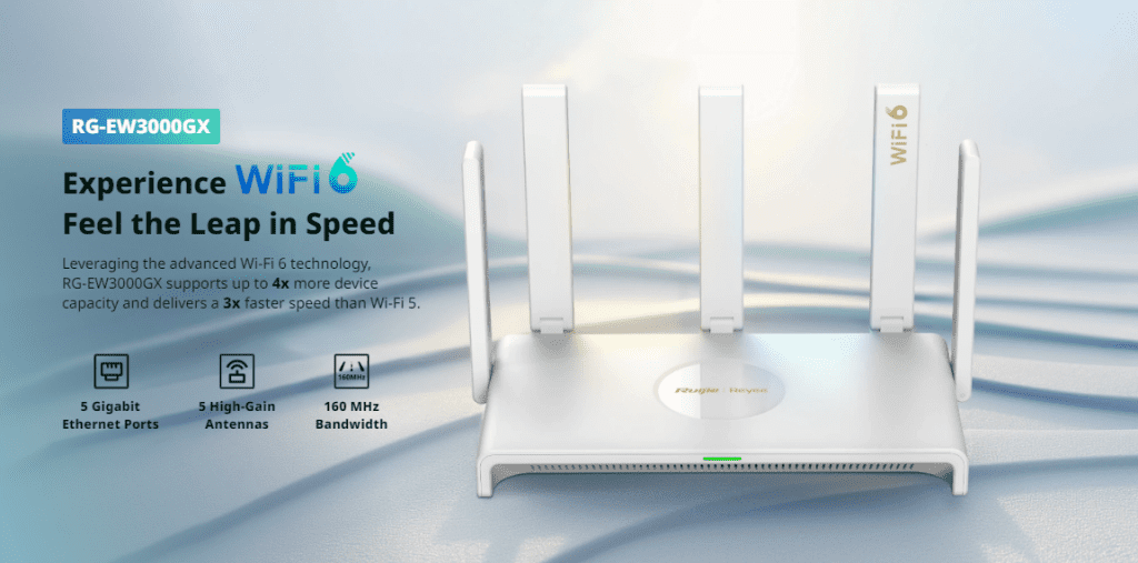 RG-EW3000GX Wi-Fi 6 performance promotional image