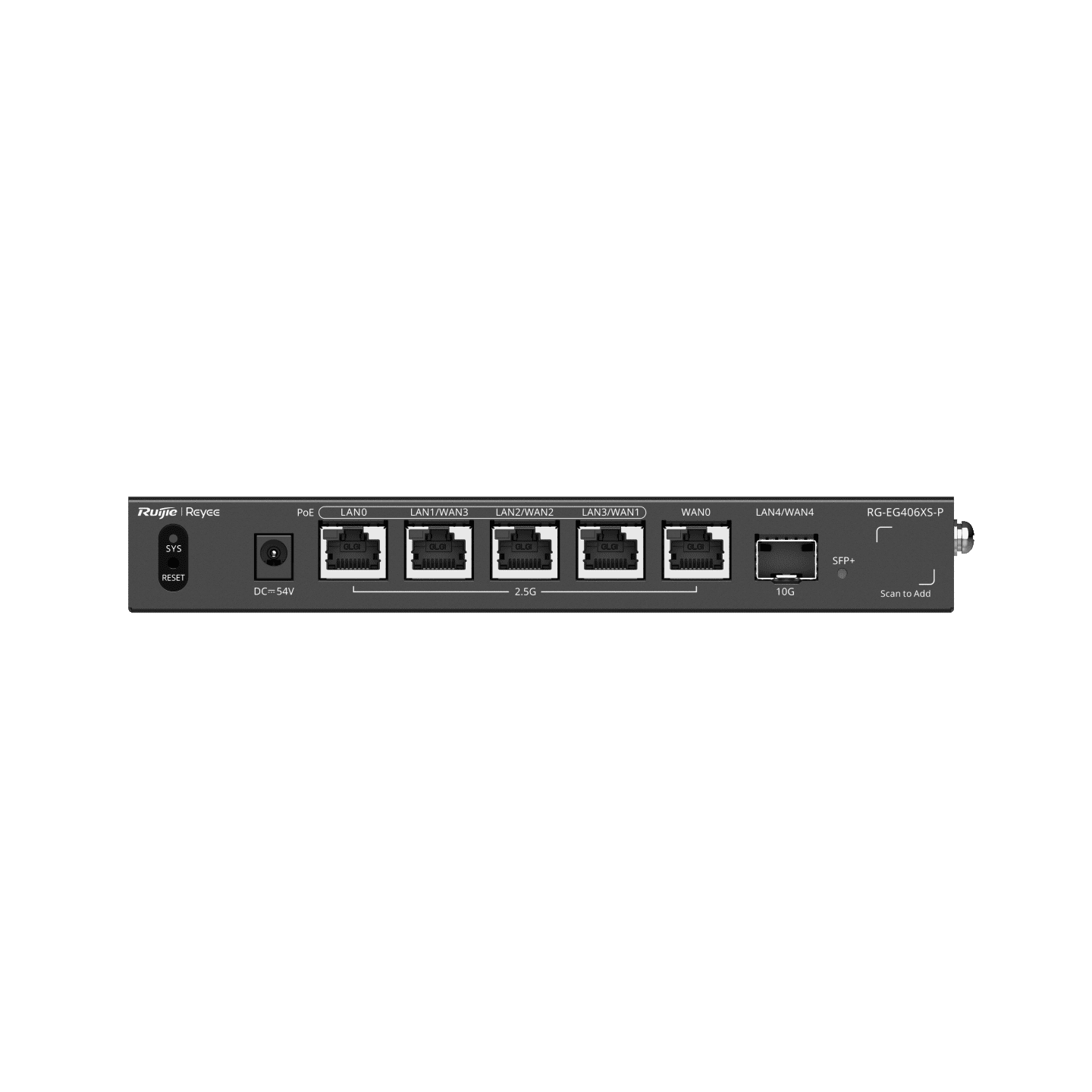 Ruijie Reyee RG-EG406XS-P, 5-Port (4 PoE/PoE+) 2.5G Cloud Managed Router, 1 x 10G Port - Image 2