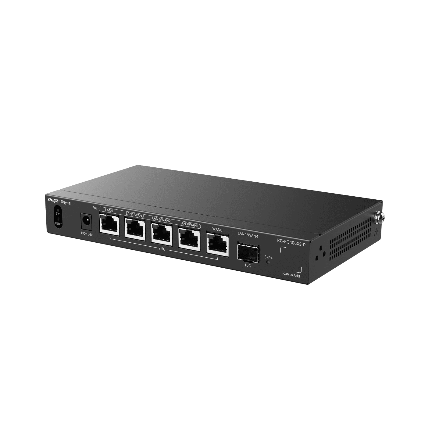 Ruijie Reyee RG-EG406XS-P, 5-Port (4 PoE/PoE+) 2.5G Cloud Managed Router, 1 x 10G Port - Image 3