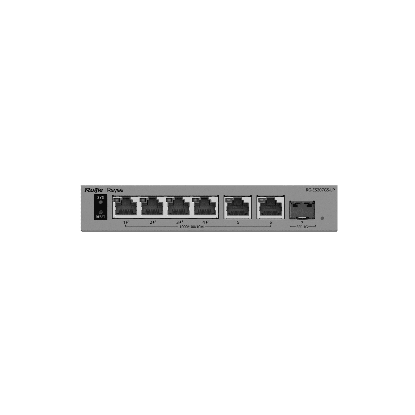 Ruijie Reyee RG-ES207GS-LP managed PoE switch product view 2