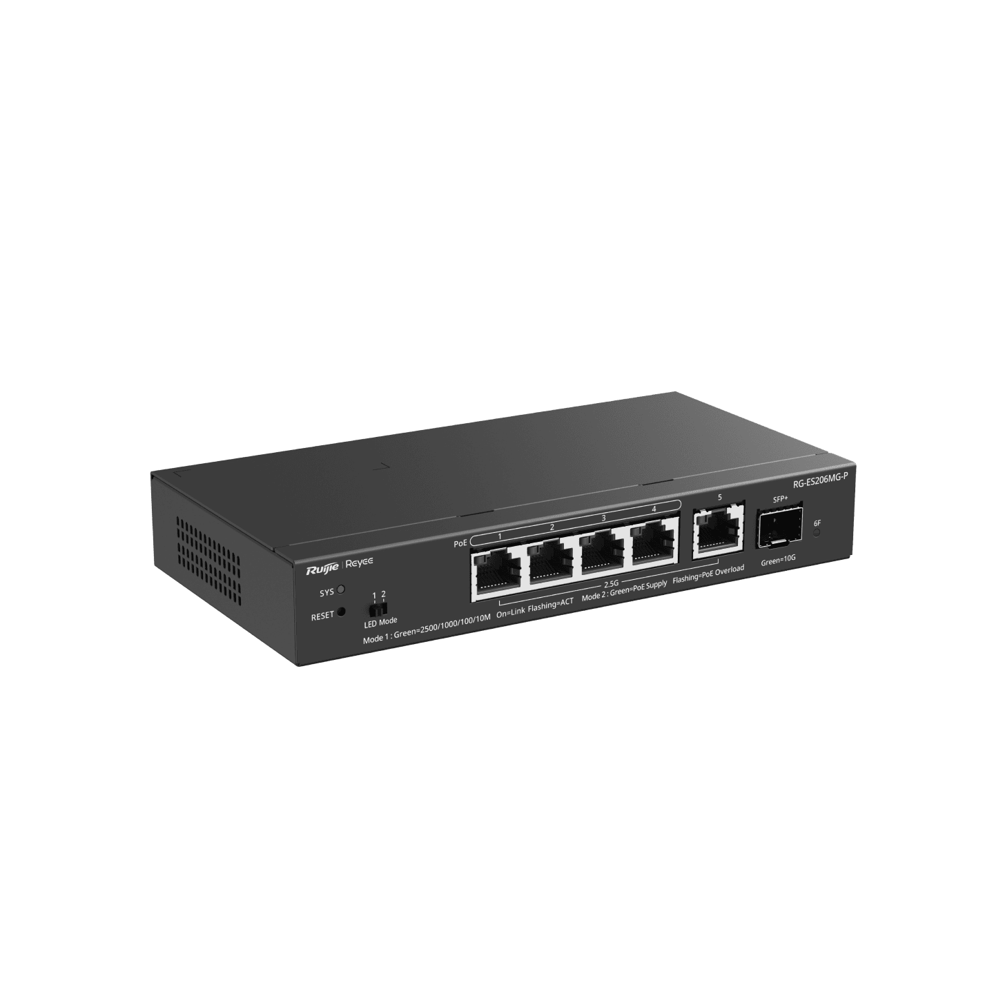 Ruijie Reyee RG-ES206MG-P, 5-Port 2.5G Cloud Managed PoE Switch, 1 x 10G Uplink - Image 4