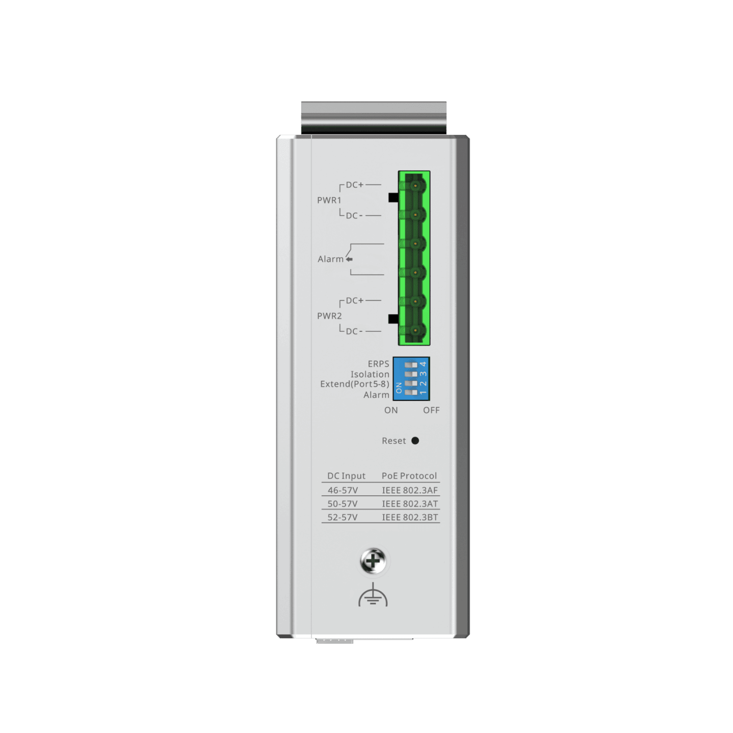 Ruijie Reyee RG-NIS2100-8GT2SFP-HP, 10-Port Cloud Managed Industrial Switch, with 1 x PoE++ Port, 7 x PoE+ Ports, and 2 x SFP Uplink Ports - Image 4