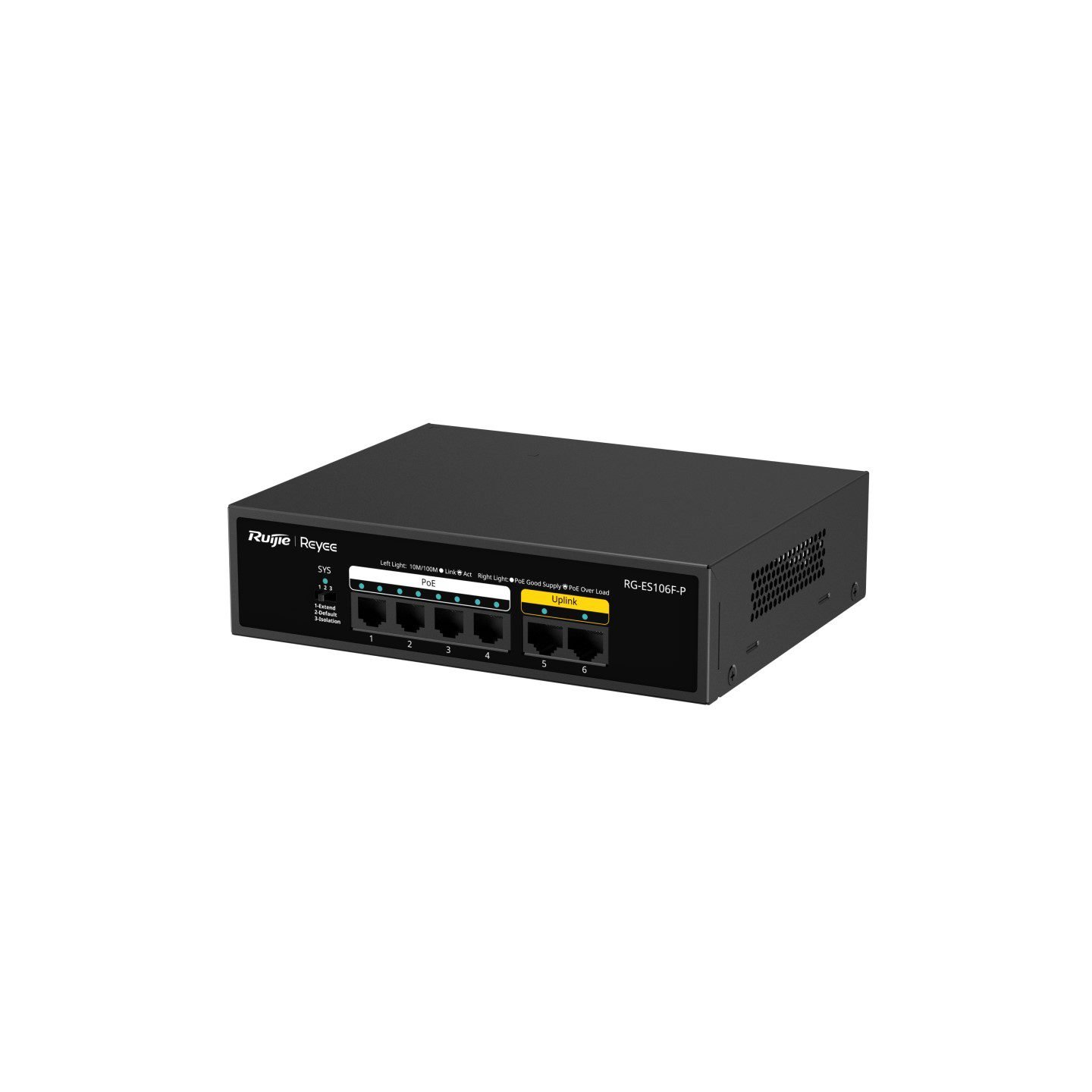 Ruijie Reyee RG-ES106F-P, 6-Port 10/100 Mbps Unmanaged PoE Switch - Image 3