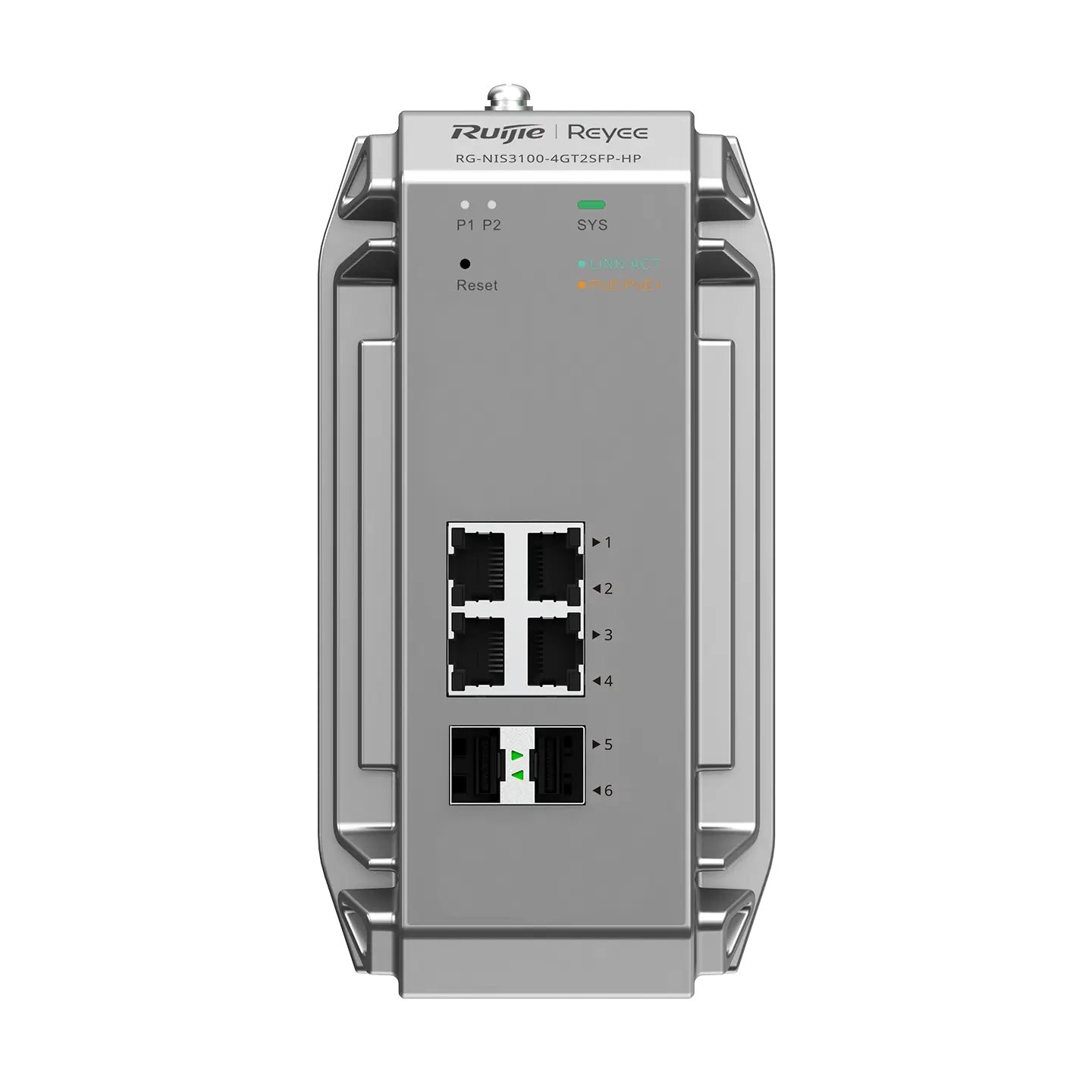 Ruijie Reyee RG-NIS3100-4GT2SFP-HP, 6-Port Gigabit Managed Industrial PoE+ Switch - Image 4